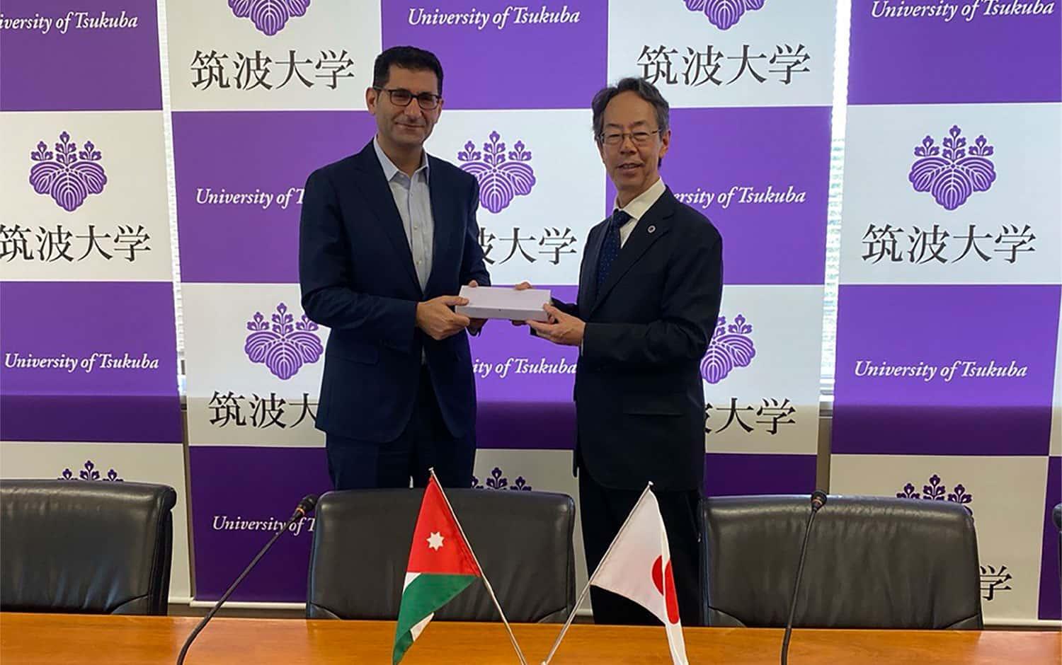 Chargé d'Affaires ad interim of Jordan Visits Vice President IKEDA