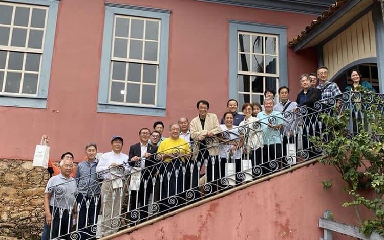 Fazenda Aliança coffee farm tour: group photo