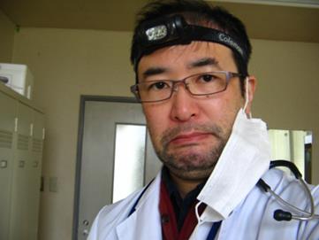 被災地支援。南三陸町の診療所支援中の一コマ(2011年4月)