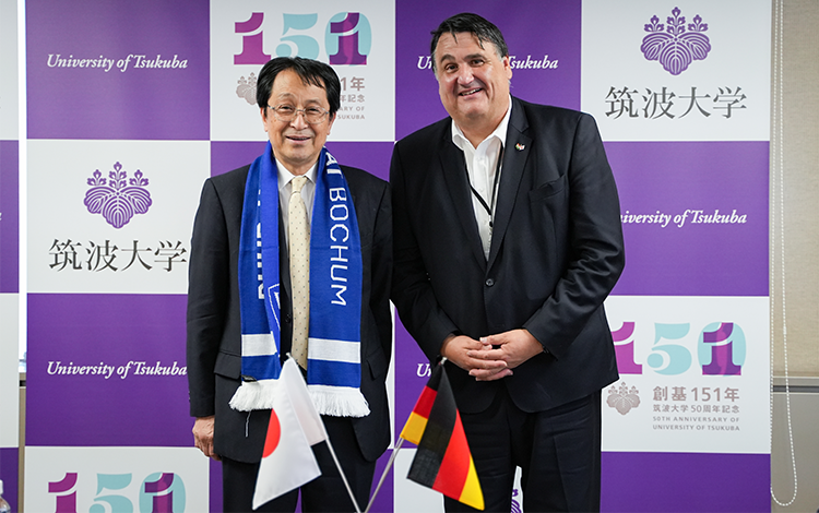 永田学長及びドイツ・ボーフム大学のMartin Paul学長